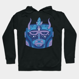 Mountain Blue African Mask No 8 Hoodie